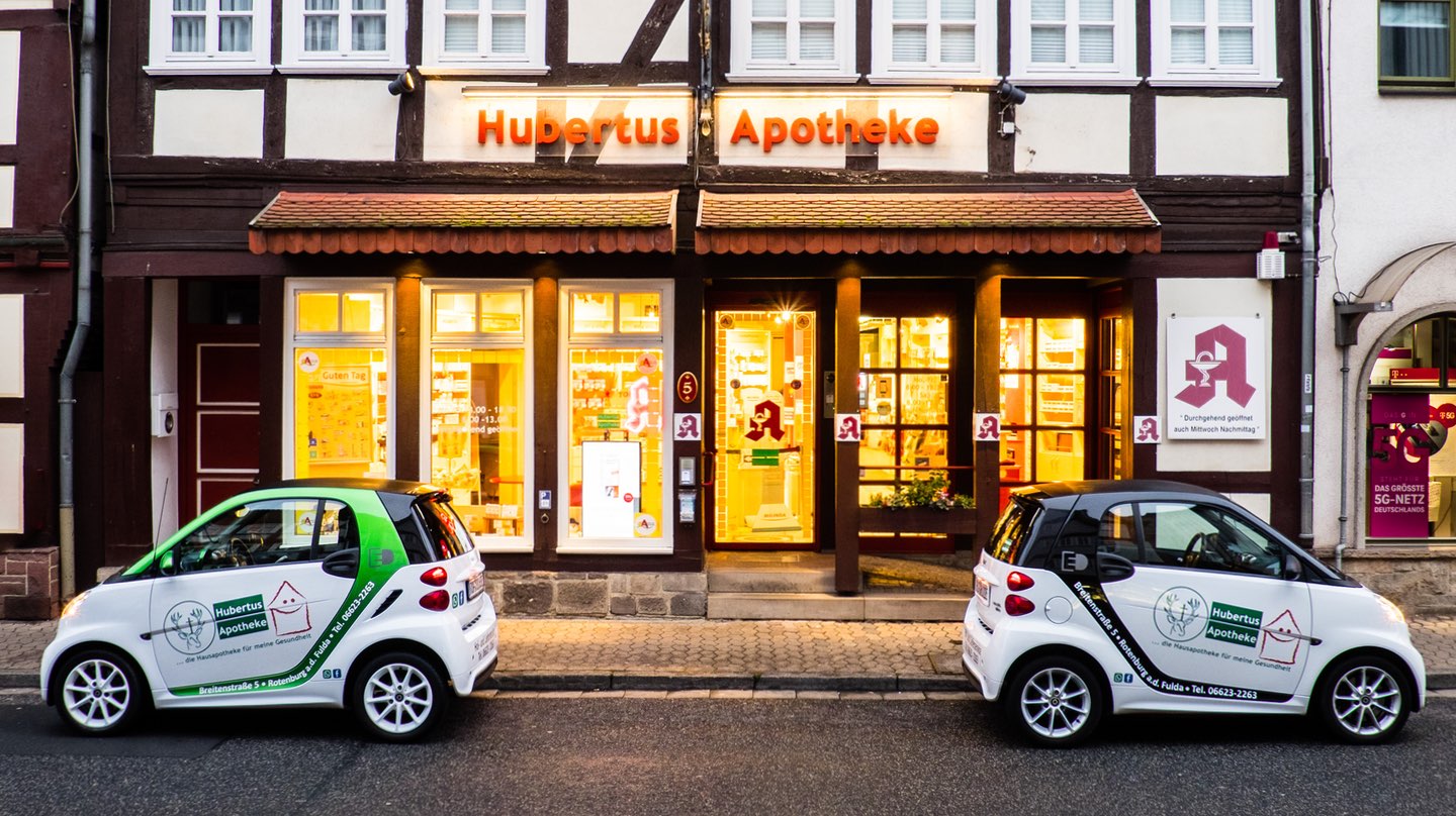 Hubertus Apotheke Außenansicht